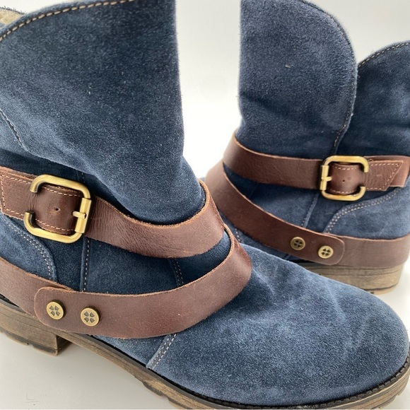 Naturalizer N5 Comfort Talley Leather Sherpa Lined Winter Ankle Boots Booties 8 - Picture 2 of 10